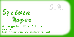 szilvia mozer business card